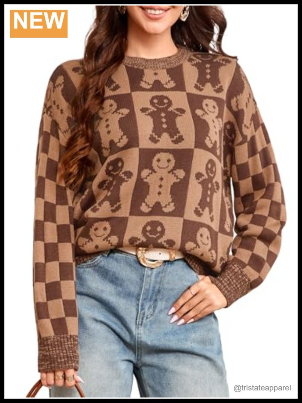 Simplee Women's Ugly Christmas Sweater Long Sleeve Crewneck Knit Pullover